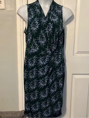 Lark & Ro Floral Sleeveless Dress - Green